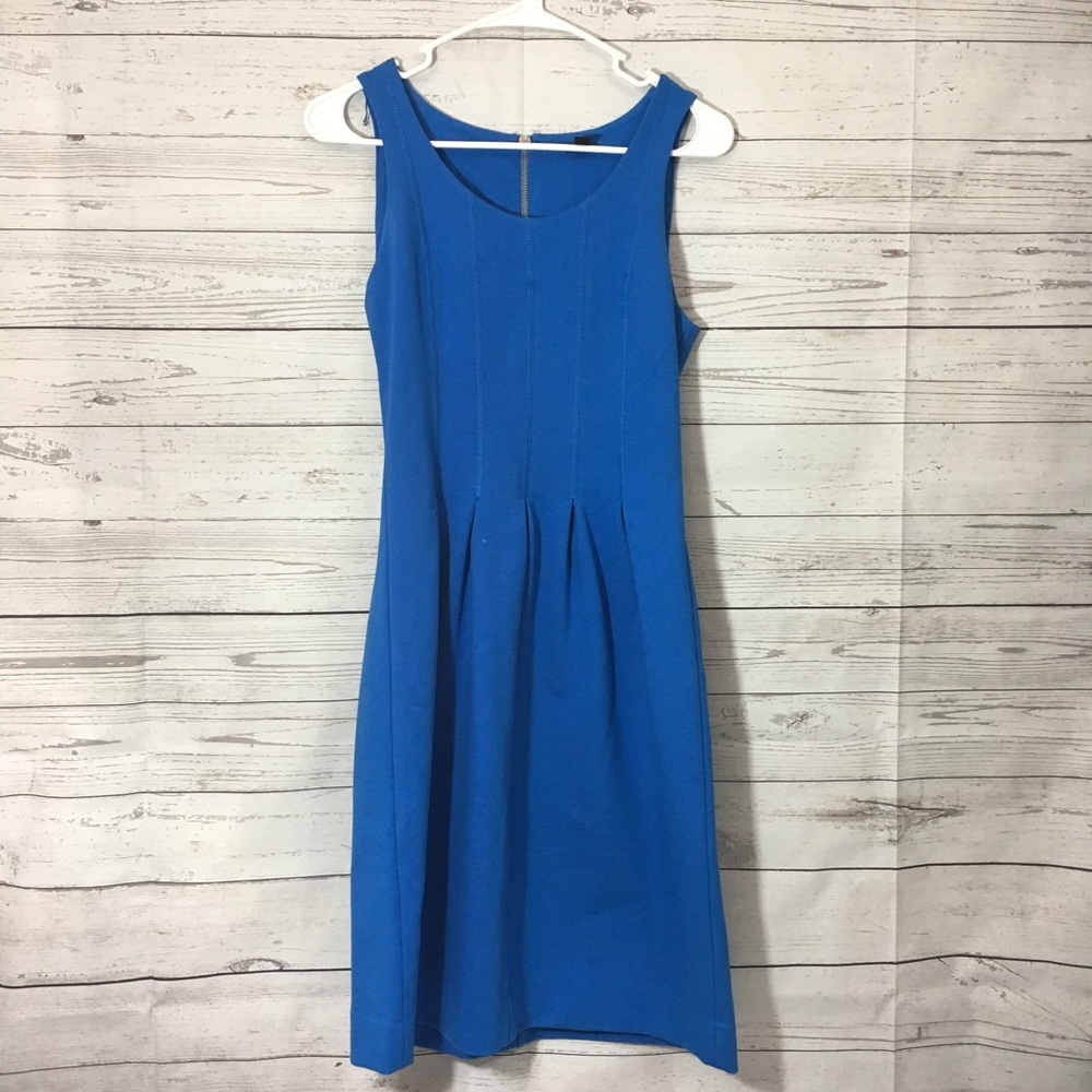 J. Crew | Pleated Flare Dress Royal Blue Women’s 0